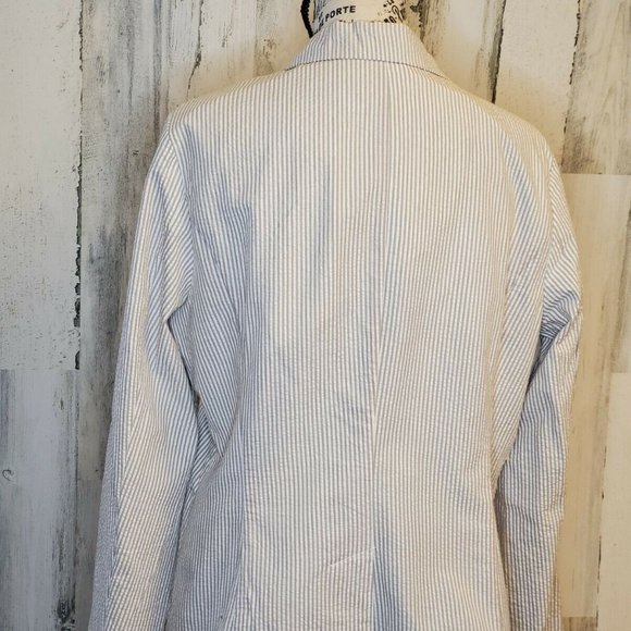 NWT Merona Women's Gray/White Striped Jacket Blaze - Picture 3 of 3